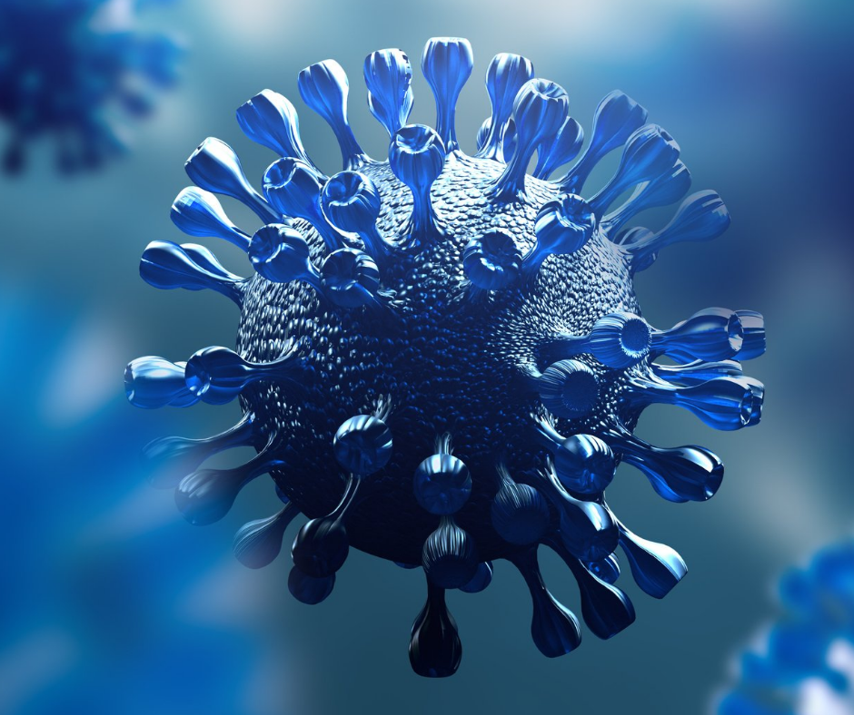 Koronavirus blå - Klikk for stort bilde
